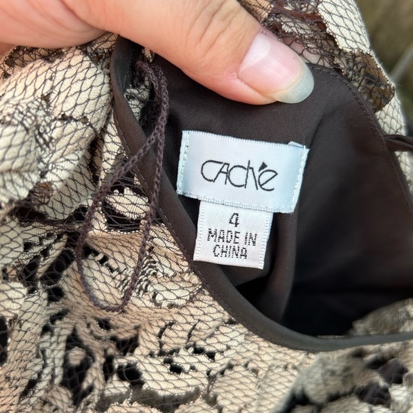 CACHE VINTAGE FLORAL LACE DRESS - Picture 3 of 3